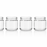 STAKLENKA DEKOR MALA 370ML + POKLOPAC 4/1