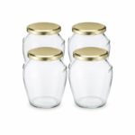 STAKLENKA AMFORA 314ml + POKLOPAC 4 kom