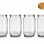 STAKLENKA DEKOR VELIKA 720ML + POKLOPAC 4/1